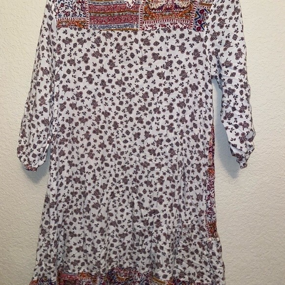 KORI paisley dress boho floral fairy hippie S lagen peasant prairie midi - Picture 7 of 15